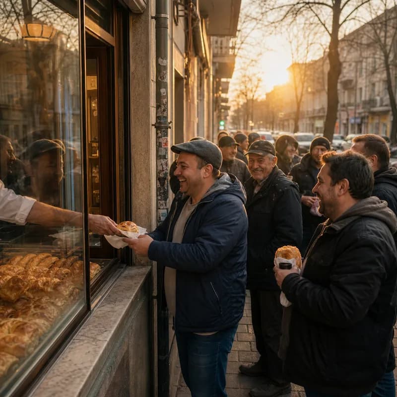 Coperta pentru La coadă la Nea Mihai
